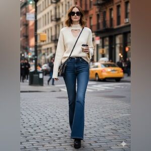 Anthropologie Reversible Will-Blend Sweater - Hollow Out | Asymmetrical Sleeves